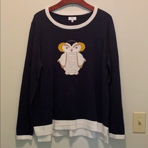 Crown & Ivy XXL Owl Sweater